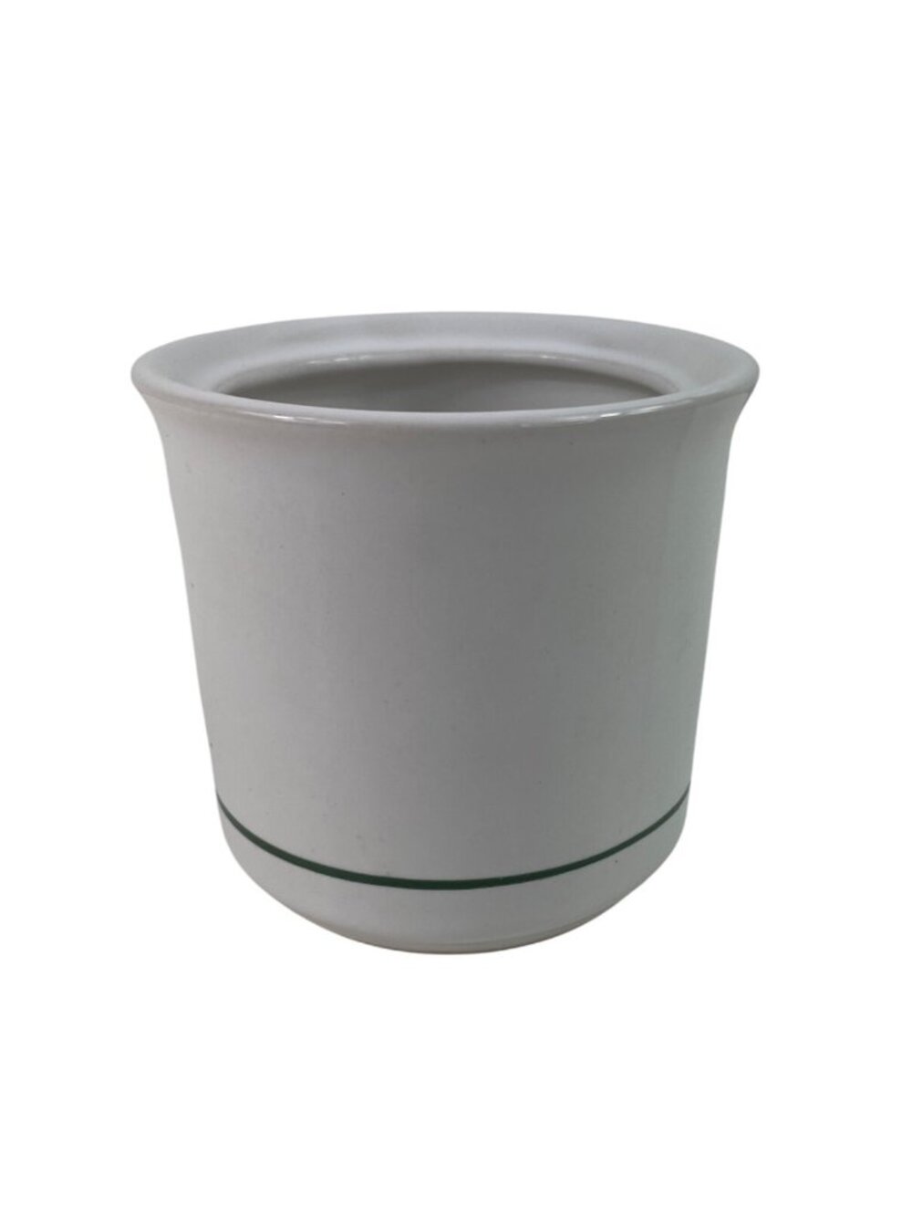 Anchor Hocking Greenhouse White/Green Ceramic Spoon Utensil Holder
